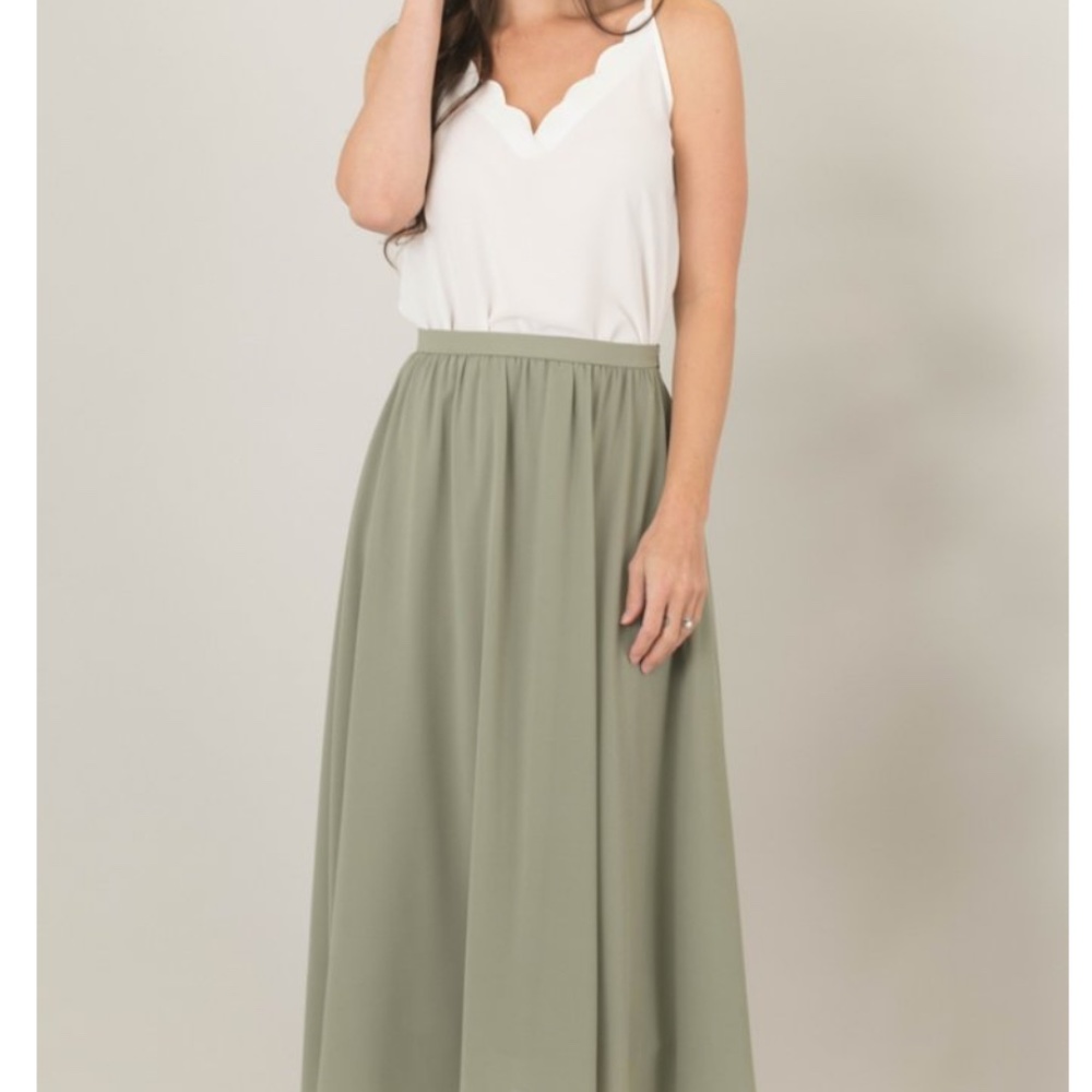 Sage Green Maxi Skirt